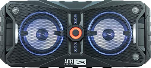 Altec Lansing ALP-XP850 Expedition Xpedition 8 Portable Waterproof Wireless Bluetooth Indoor or Outdoor Speaker with Multi-Colored LED Light Show, Stereo Pairing, Everything Proof