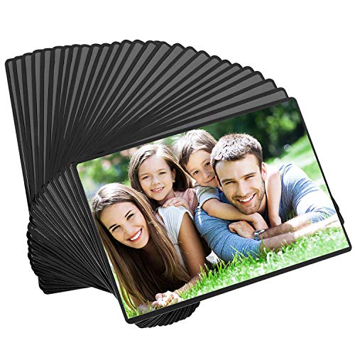 Magicfly Magnetic Photo Frame, Pack of 30, Fits 4 X 6 Inch Photos, Magnetic Picture Frame with Clear Photo Pocket for Refrigerator, Fridge, Office Cabinet, Black