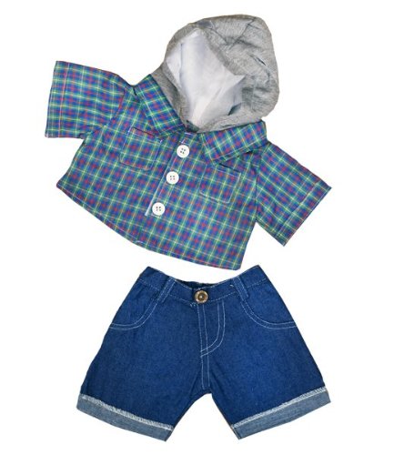 Skater Hoodie w/Denim Pants Teddy Bear Clothes Outfit Fits Most 14' - 18' Build-a-bear and Make Your Own Stuffed Animals