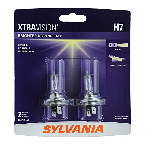 SYLVANIA - H7 XtraVision - High Performance Halogen Headlight Bulb, High Beam, Low Beam and Fog Replacement Bulb (Contains 2 Bulbs)