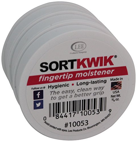 LEE 10053 Sortkwik Fingertip Moisteners, 3/8 oz, Pink (Pack of 3)