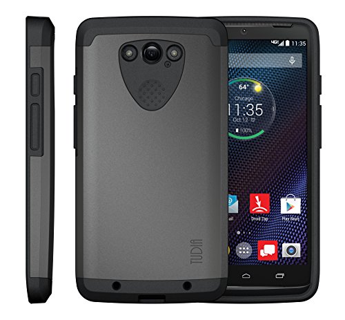 Motorola Droid Turbo Case, TUDIA [Merge Series] Heavy Duty Extreme Protection/Rugged with Dual Layer [Shock Absorption] Phone Case for Motorola Droid Turbo (Metallic Slate)