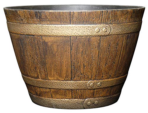 Classic Home and Garden 72 Whiskey Barrel, 15', Distressed Oak