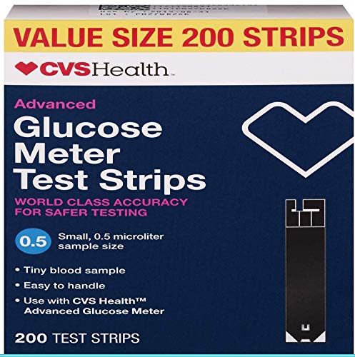 CVS Health Advanced Glucose Meter Test Strips, 200CT