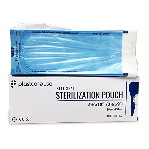 1000 Self Seal Sterilization Pouches 3.5 x 10 Inches (5 Boxes of 200)