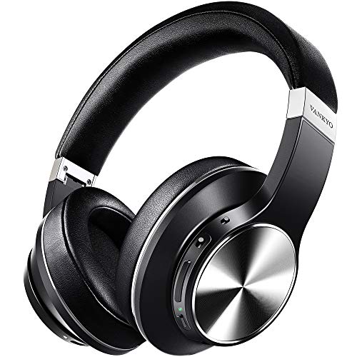 Hybrid Active Noise Cancelling Headphones, VANKYO C751 Over Ear Wireless Bluetooth Headphone with CVC 8.0 Mic, Deep Bass, Hi-Fi Sound, Comfortable Protein Earpads, 30H Playtime for TV, PC, Cellphone
