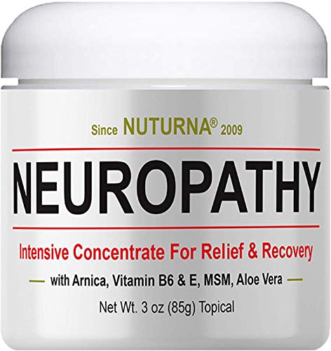 Neuropathy Nerve Pain Relief Cream - Maximum Strength Relief Cream for Feet, Hands, Legs, Toes Pain Reliever, Large 3 oz Ultra Strength Arnica, MSM, Menthol, Soothing, Fast-Acting Anti-Inflammatory