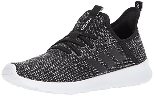 adidas womens Cloudfoam Pure Running Shoe, Black/Black/White, 8.5 US