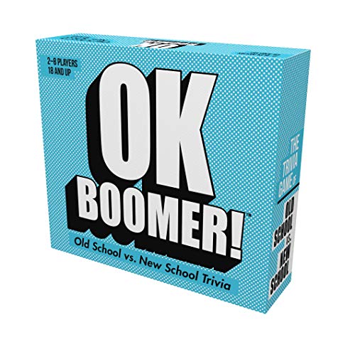 Games Adults Play OK Boomer - The Old School vs. New School Trivia Game, Blue Sky