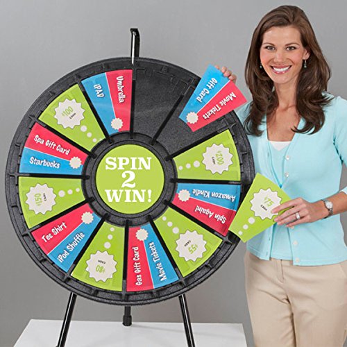 12-24 Slot Tabletop Prize Wheel (31 Inch Diameter)