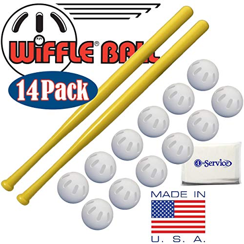 WIFFLE 32' Plastic Bats 2 Pack, Ball Baseballs Official Size 12 Pack and NOIS Tissue Pack