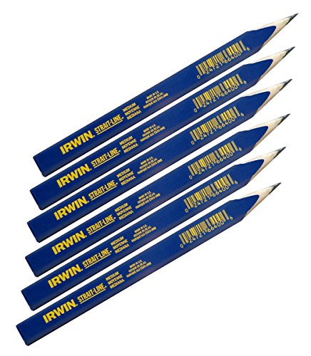 IRWIN Carpenter Pencil, Medium Lead, 6-Piece (66400)