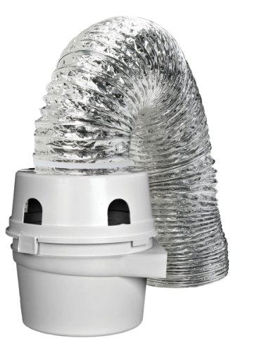 Dundas Jafine TDIDVKZW Indoor Dryer Vent Kit with 4-Inch by 5-Foot Proflex Duct, 4 Inch, White