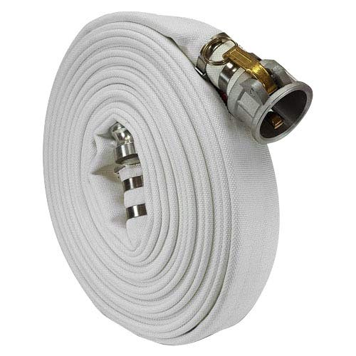 White 2' x 100' Single Jacket Camlock (Cam and Groove) Mill Discharge Hose