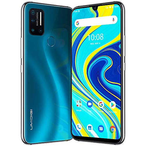 UMIDIGI A7 Pro Unlocked Cell Phones(4GB+64GB) 6.3' FHD+ Full Screen, 4150mAh High Capacity Battery Smartphone with 16MP AI Quad Camera, Android 10 and Dual 4G Volte(Ocean Blue).