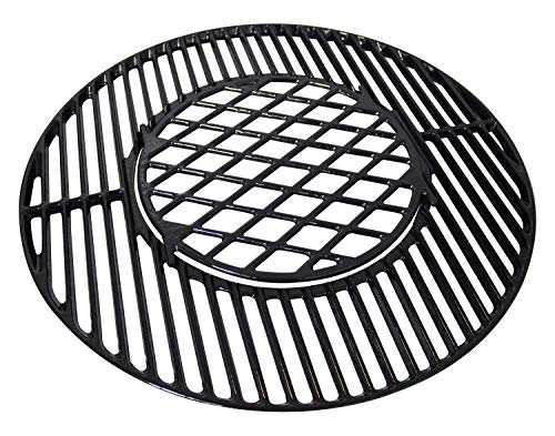 Votenli C883E Cast Iron Cooking Grid Grates Replacement for Weber 22.5 inches One-Touch Silver, Bar-B-Kettle, Master-Touch and One-Touch