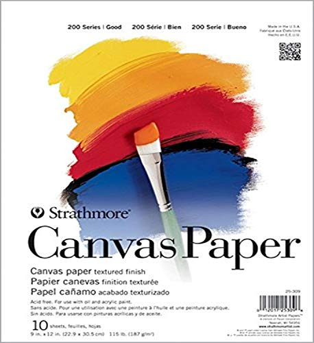 Strathmore (25-309 200 Series Canvas Paper Pad, 9 x 12, 10 Sheets