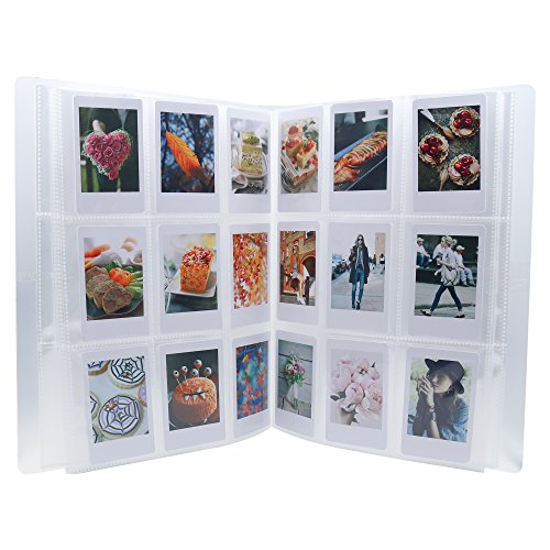 Ablus 288 Pockets Mini Photo Album for Fujifilm Instax Mini 7s 8 8+ 9 25 26 50s 70 90 Film, Name Card & 3 Inch Pictures (288 Pockets, Clear)