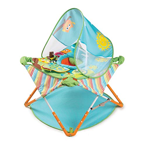 Summer Pop ‘n Jump Portable Activity Center – Lightweight Baby Jumper with Toys for On-The-Go and at Home, Compact Fold for Storage and Travel