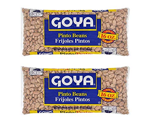 Goya Pinto Beans 16 oz per pack 2 Pack (Total of 32 oz/2 lbs) - Frijoles Pintos