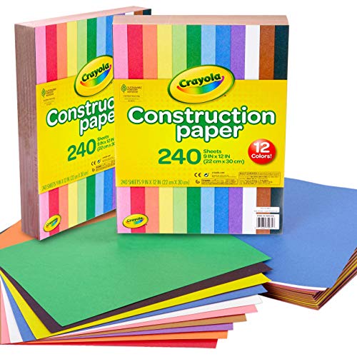 Crayola Construction Paper, 240 Count, 2-Pack (total 480 count)