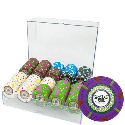 Claysmith Gaming 200-Count 'The Mint' Poker Chip Set in Acrylic Case, 13.5gm