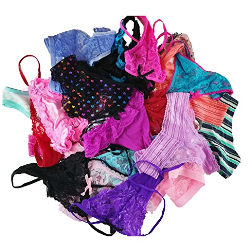 jooniyaa Women Variety of Underwear Pack T-Back Thong G-String Panties,S,20pcs