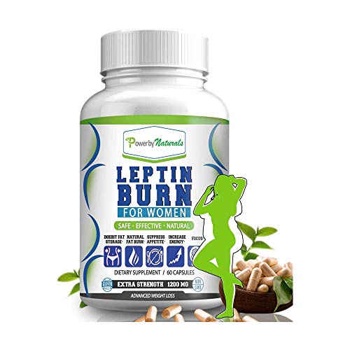 Power By Naturals - Leptin Burn for Women - Natural Appetite Suppressant, Metabolism Booster for Weight Control Diet Pills- Leptin Supplements - 60 Capsules - Fat Burner Weight Loss Pills for Women
