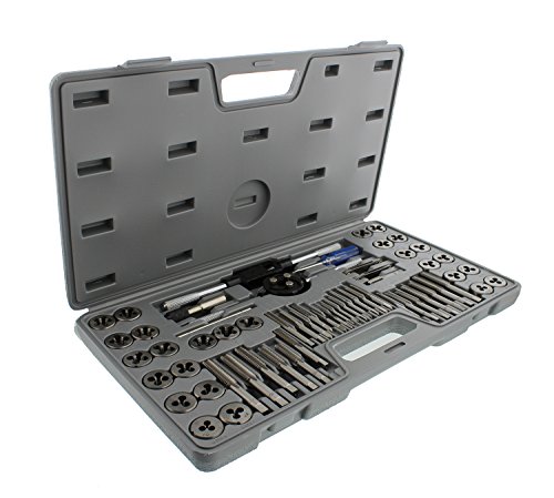 ABN Metric and SAE Standard Tap and Die 60-Piece Rethread Set Rethreading Kit for Cutting External and Internal Threads