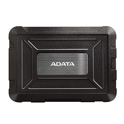 ADATA ED600 USB3.1 Tool-Free Easy Swap IP54 Waterproof Shockproof Dustproof 2.5inch SSD and Hard Drive Enclosure (AED600-U31-CBK)