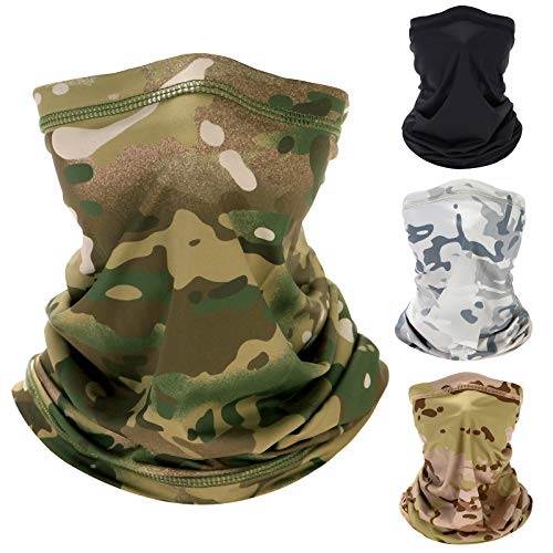 4 PACK Bandana Colorful camouflage Neck Gaiter Tube Scarf Face Cover (1)