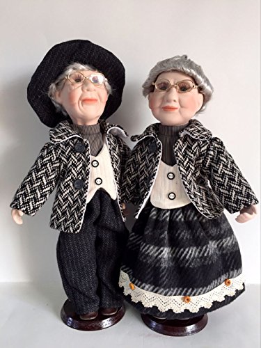 J.Misa Collection Jmisa 16' Pair Grandpa & Grandma Lovely Porcelain Doll