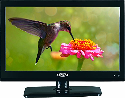 Jensen JTV1917DVDC 19' Inch RV LCD LED TV with Build-In DVD Player, High Performance Wide 16:9 LCD Panel, Resolution 1366 x 768, Integrated HDTV (ATSC) Tuner, HDTV Ready (1080p, 720p, 480p), 12V DC