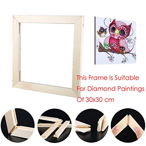 5D Diamond Painting Frame Photo Picture Frame DIY Cross Stitch Embroidery Wooden Canvas Tools & Accessories (30X30cm)