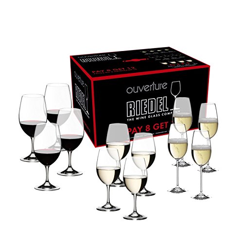 Riedel Ouverture Wine Glass, Set of 12, Red & White & Champagne