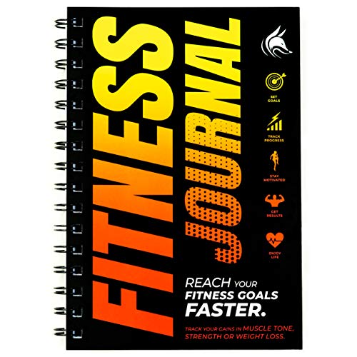 Clever Fox Fitness & Workout Journal/Planner Daily Exercise Log Book to Track Your Lifts, Cardio, Body Weight Tracker - Spiral-Bound, Laminated Cover, Thick Pages, A5 (Orange Red)