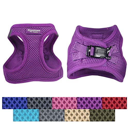 Downtown Pet Supply No Pull, Step in Adjustable Dog Harness with Padded Vest, Easy to Put on Small, Medium and Large Dogs (Purple, XS)