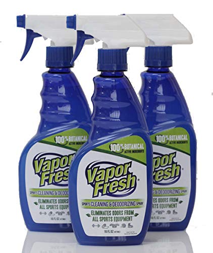 Vapor Fresh Natural Cleaning and Deodorizing Spray - Great for Sports Pads, Boxing Gloves, Gym Equipment, Yoga Mats, Shoes and More, 16 Ounces (3-Pack)