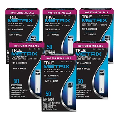 True Metrix Self Monitoring Blood Glucose Test Strips(6 Boxes of 50)