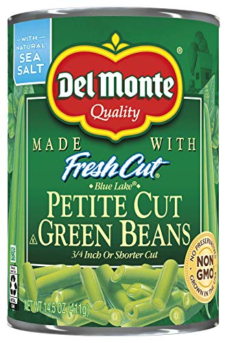 Del Monte Petite Cut Green Beans, 14.5 Oz, (Pack Of 12)