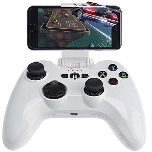 MFi Game Controller for iOS, PXN 6603 Speedy Wireless Joystick Gamepad for iPhone, iPad, iPod, Apple TV(White)