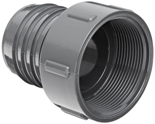 Spears 1435 Series PVC Tube Fitting, Adapter, Schedule 40, Gray, 3/4' Barbed x NPT Female