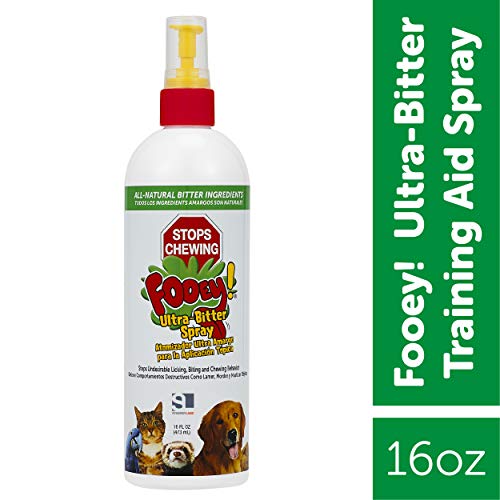 Ultra-Bitter Training Aid Spray – Chewing, Biting, Licking Deterrent for Dogs, Cats, Horses, Rabbits, Ferrets, Birds - Safe for Pet’s Skin – Can Also Protect Garden from Deer and Pests (16 oz.)
