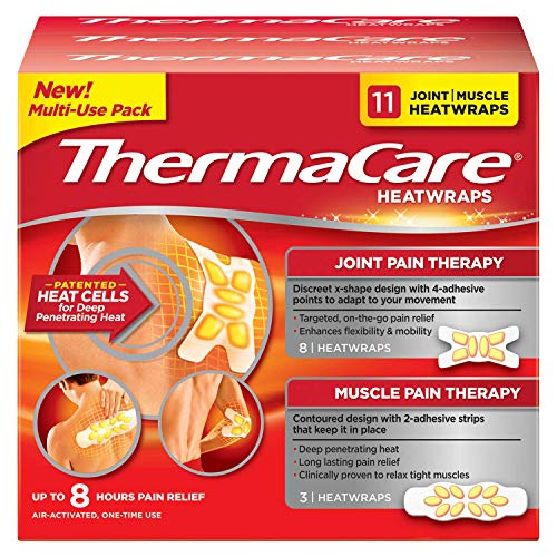 ThermaCare Heatwraps, Joint and Muscle Heatwraps, Up to 8 Hours Pain Relief (11 Heatwraps)