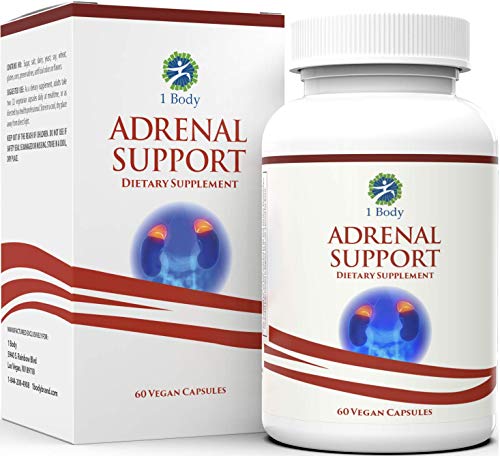 Adrenal Support - Cortisol Manager - A Complex Formula containing Rhodiola Rosea, Vitamin B12, B5, B6, Magnesium, Ginger Root Extract, Ashwagandha, Schizandra Berry, Licorice and More - Vegetarian