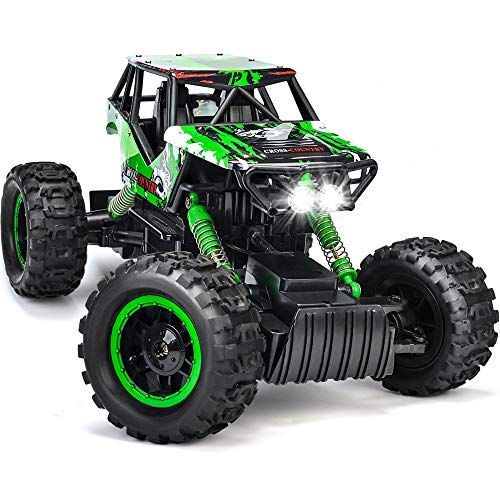 DOUBLE E RC Car 1:12 Remote Control Car Monster Trucks with Head Lights 4WD Off All Terrain RC Car Rechargeable Vehicles