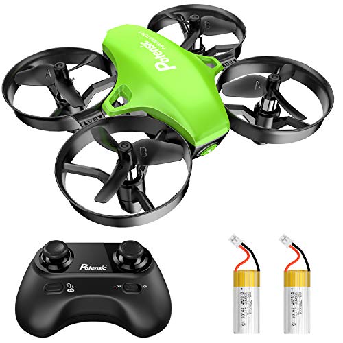 Potensic Upgraded A20 Mini Drone Easy to Fly Drone for Kids and Beginners, RC Helicopter Quadcopter with Auto Hovering, Headless Mode, Remote Control and Extra Batteries - Green