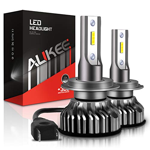 Aukee H7 LED Headlight Bulbs, 50W 6000K 10000 Lumens Extremely Bright CSP Chips Conversion Kit