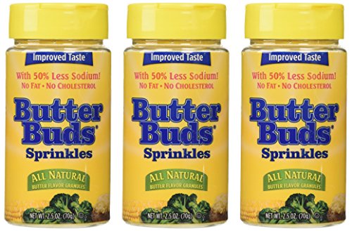 Butter Buds, Sprinkles, Butter Flavored Granules, 2.5 Ounce (Pack of 3)