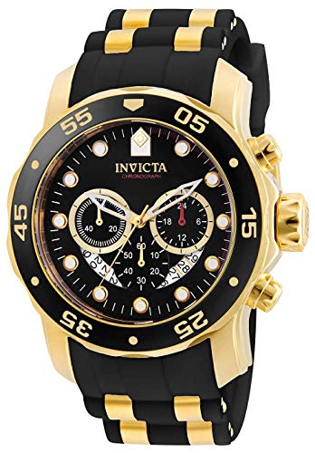 Invicta Men's 6981 Pro Diver Analog Swiss Chronograph Black Polyurethane Watch